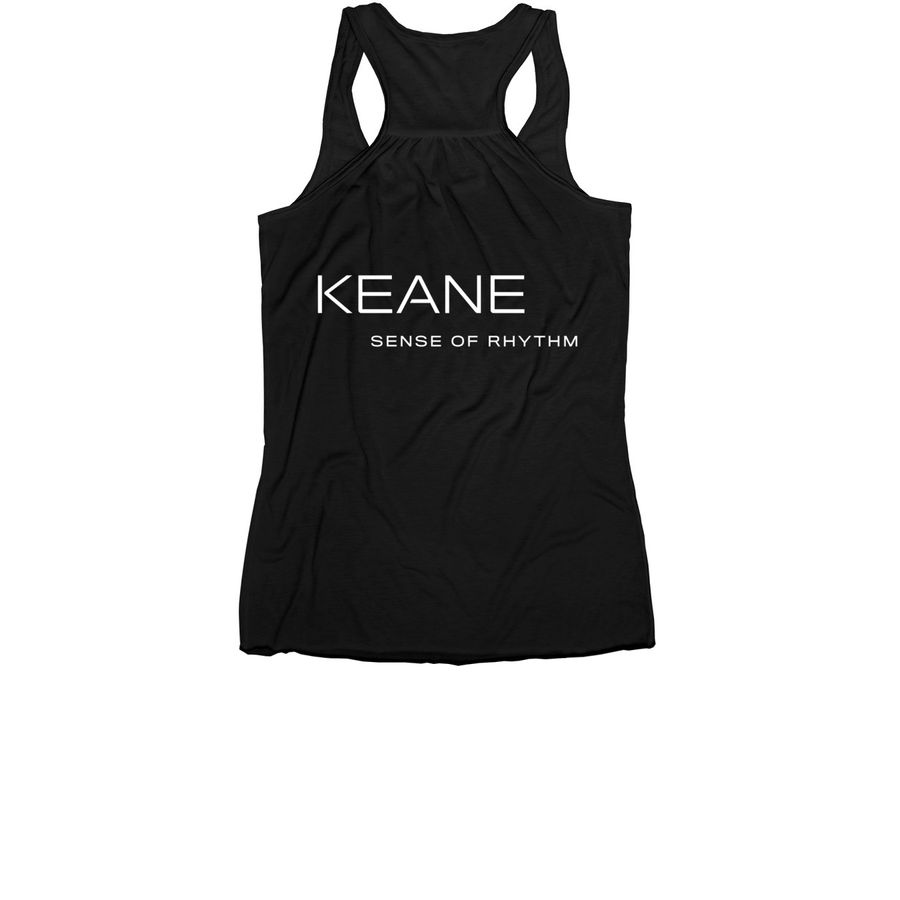 Keane Logo Tee, a Black Women's Racerback (back-view)