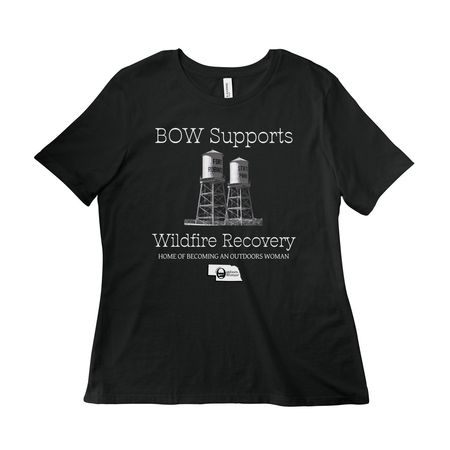 Support Fort Robinson Wildfire Recovery, a Vintage Black Women?s Relaxed Cotton Tee