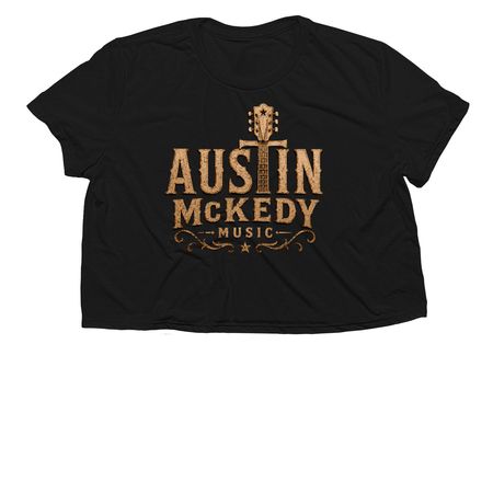 Rustic Austin Logo Shirt, a Black Women?s Flowy Cropped Tee