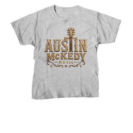 Rustic Austin Logo Shirt, a Sport Grey Youth Unisex Tee