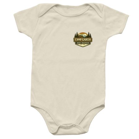 Official Camp Garcia 2026 Littles Onesie, a Natural Infant Onesie