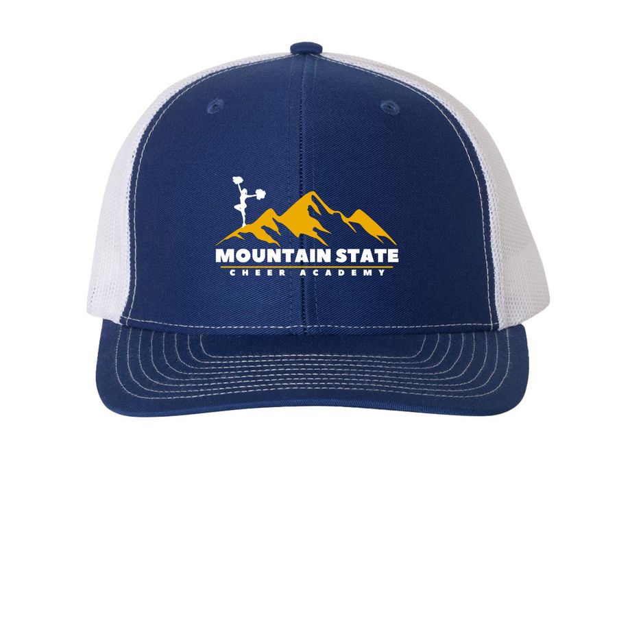 MSCA Trucker Hat, a Royal/ White Printed Snapback Trucker Cap