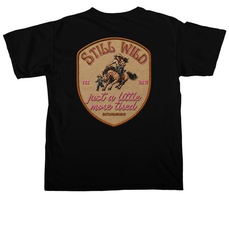Still Wild. Patch Edition., a Black Comfort Colors Unisex Tee