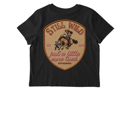 Still Wild. Patch Edition., a Black Stanley/Stella Women?s Stella Muser Tee