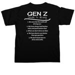 SKPcars Gen Z guide, a Black Comfort Colors Unisex Tee (back-view)