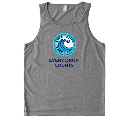 Every Drop - Blue with Logo, a Aluminum Grey Allmade Eco Triblend Tank
