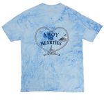 Ahoy Me Hearties, a Fiji Blue Comfort Colors Colorblast Tee (back-view)