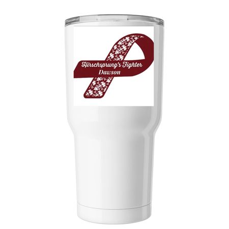 Hirschsprung?s Fighter Cup, a White Insulated Tumbler