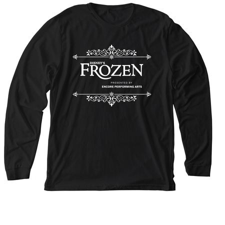 Disney's Frozen - Filigree - White Font, a Solid Black Blend Premium Long Sleeve Tee