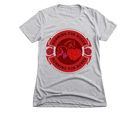 Roses Logo 2, a Dark Heather Grey Women's Slim Fit Tee