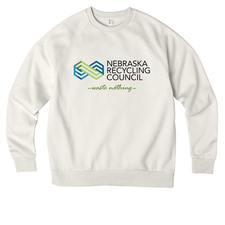 Nebraska Recycling Council Tops&nbsp;, a White Sand Allmade Organic CVC Crewneck Sweatshirt