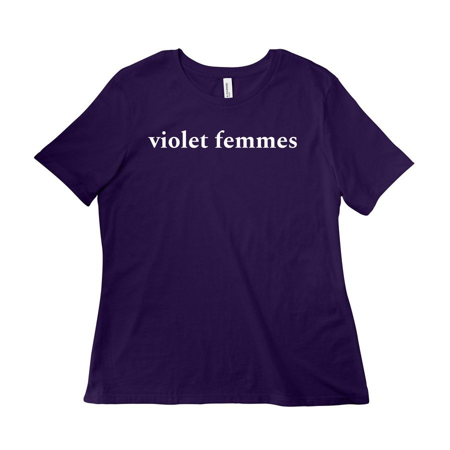 Purple violet femmes (Women's Cut), a Team Purple Women?s Relaxed Cotton Tee