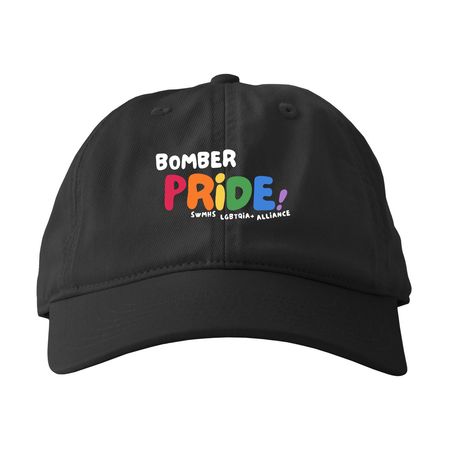 Hats - Bomber Pride 2.0 Logo, a Black Printed Eco Baseball Cap