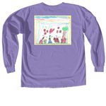 Emily's Shirt, a Violet Comfort Colors Long Sleeve Tee (back-view)