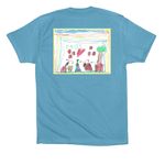 Emily's Shirt, a Ocean Blue Premium Cotton Tee (back-view)