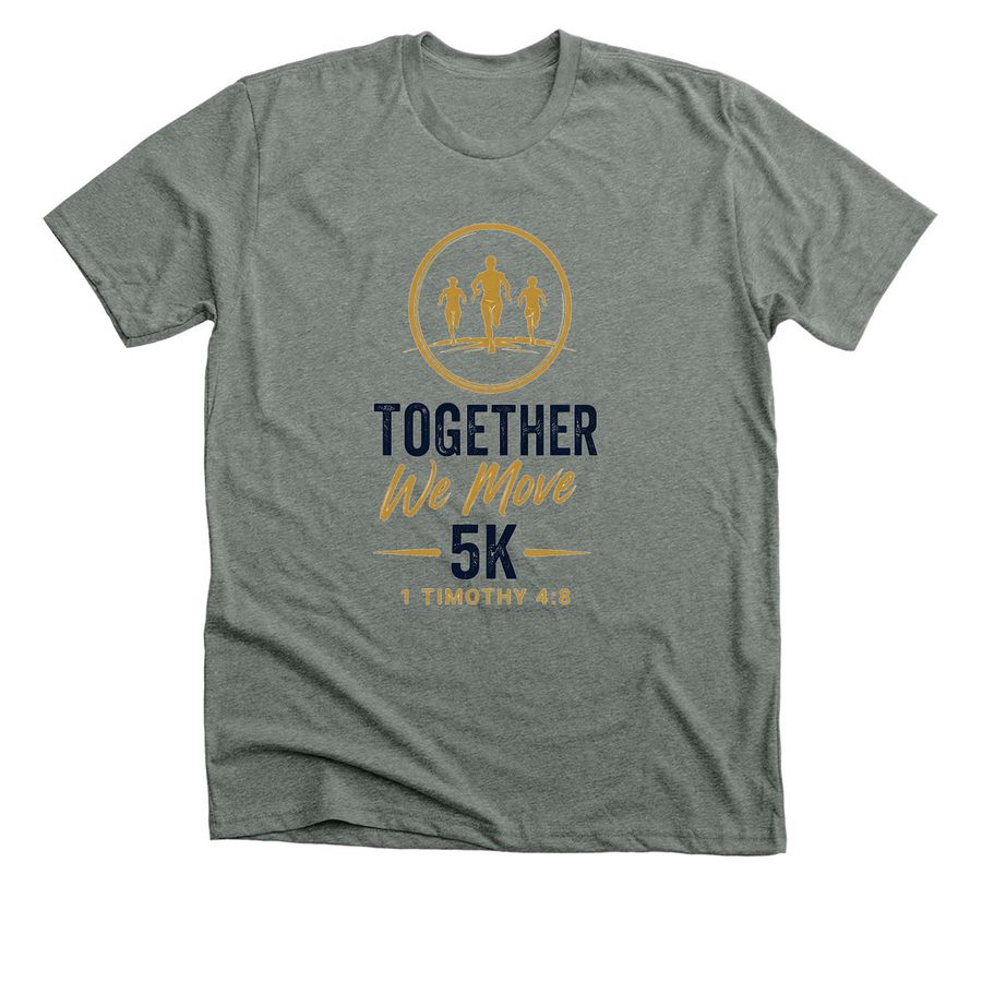 Together We Move, a Deep Heather Premium Unisex Tee