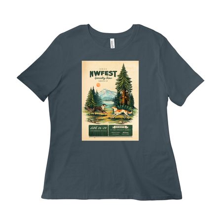 NWFest 2026: Poster Logo Apparel, a Vintage Navy Women?s Relaxed Cotton Tee