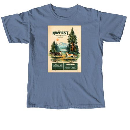NWFest 2026: Poster Logo Apparel, a Blue Jean Comfort Colors Unisex Tee