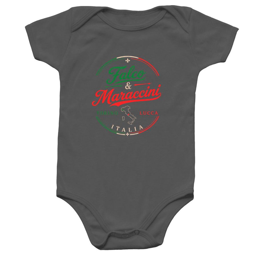 Falco & Maraccini ? Onesie ??, a Charcoal Infant Onesie