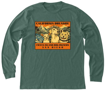 California - FIDO, a Heather Forest Premium Long Sleeve Tee