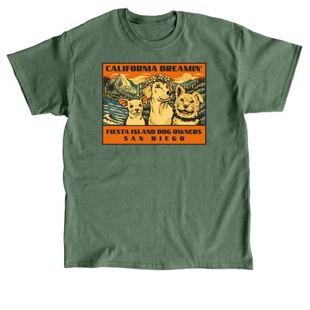 California - FIDO, a Military Green Classic Unisex Tee