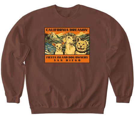 California - FIDO, a Cocoa Softstyle Crewneck Sweatshirt