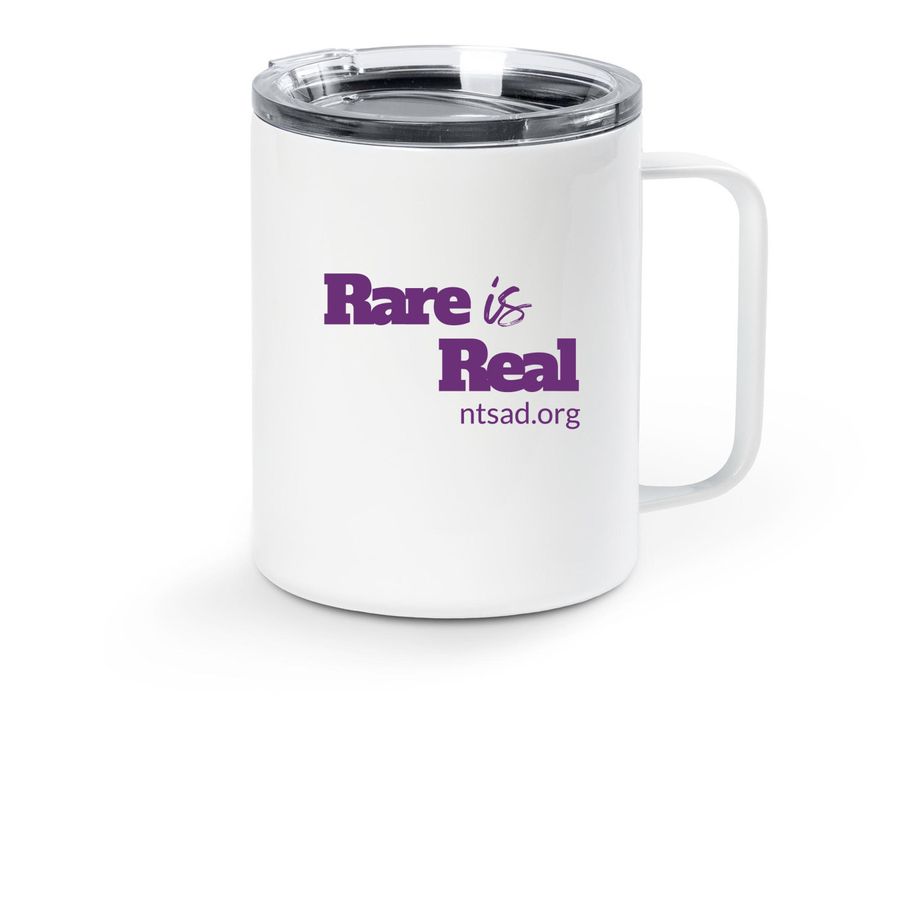 Rare is Real Travel Mugs, a White Stainless Steel Travel Mug
