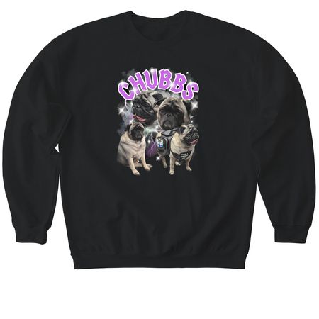 Chubbs + F&N, a Black Softstyle Crewneck Sweatshirt