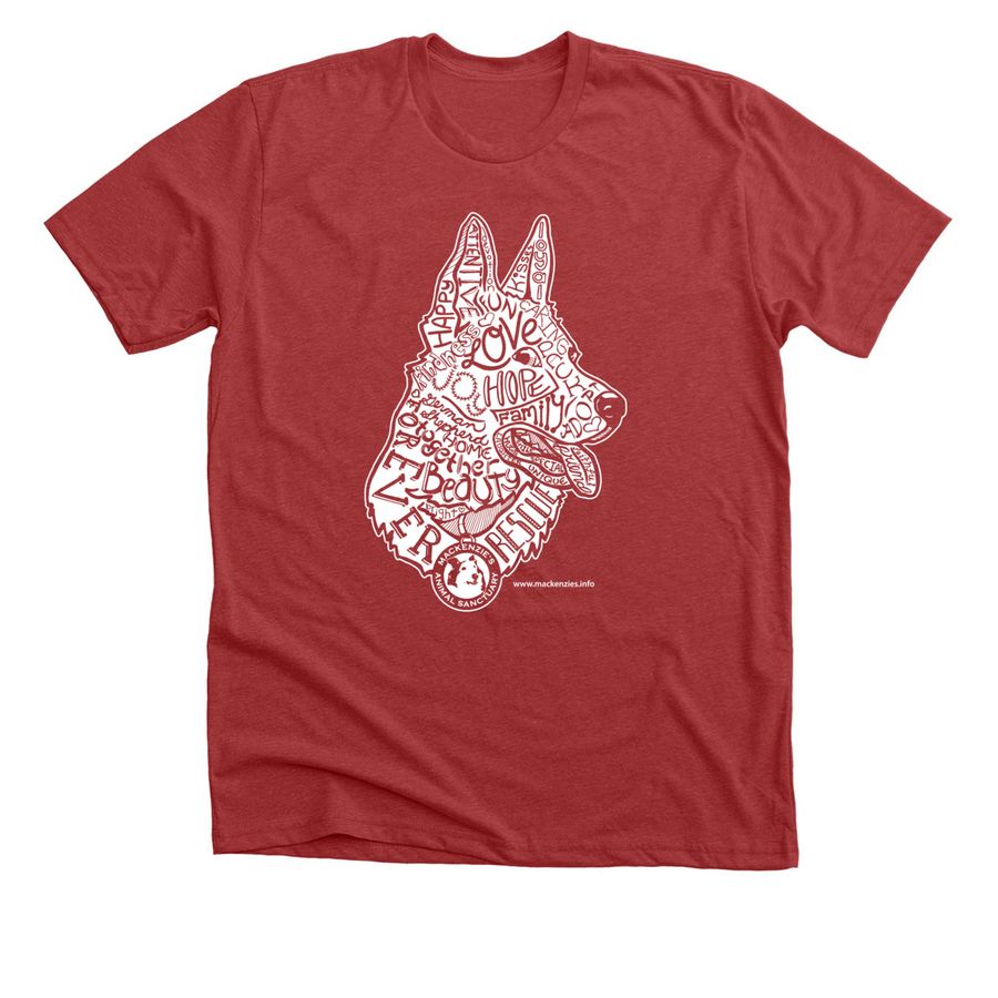 Loyal Shepherd, a Heather Canvas Red Premium Unisex Tee