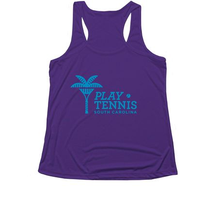 Golden Rally, a Purple Women's Performance Tank (back-view)