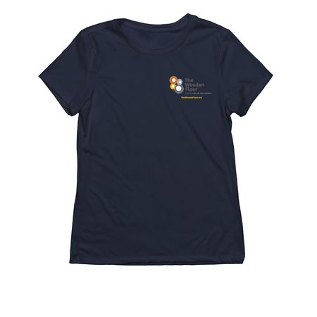 The Wooden Floor Logo Dark Gray, a Night Sky Navy Allmade Eco Triblend Women?s Tee