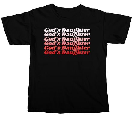 God's Daughter, a Black Comfort Colors Unisex Tee