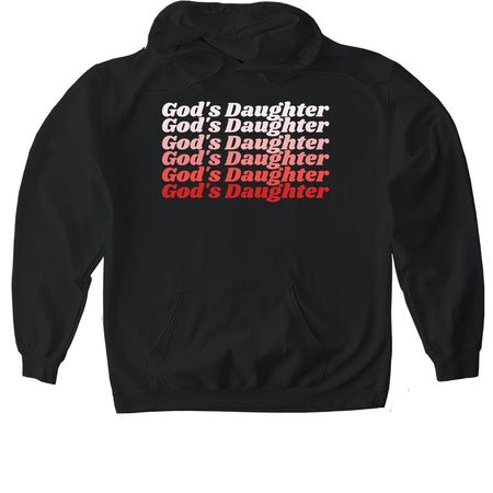 God's Daughter, a Black Gildan Softstyle Pullover Hoodie