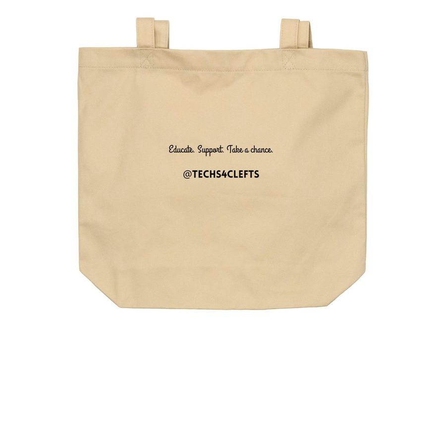Halloween 2024 LucyBesch x T4C, a Oyster Organic Cotton Tote Bag (back-view)