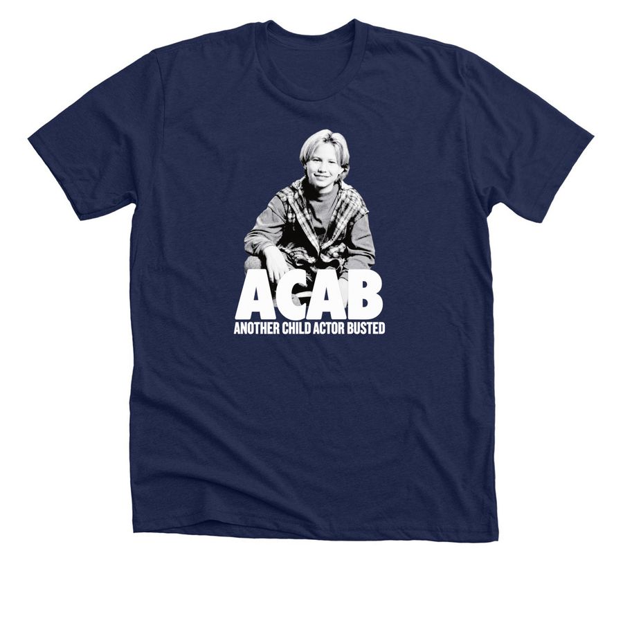 Jonathan Taylor Thomas ACAB Actor Busted Tee, a Solid Navy Blend Premium Unisex Tee