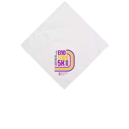 END ENDO 5K BANDANA, a White Cotton Bandana