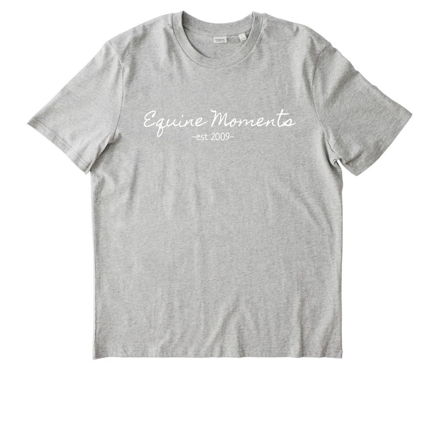 Equine Moments Script&nbsp;, a Cool Heather Grey Stanley/Stella Unisex Creator 2.0 Tee