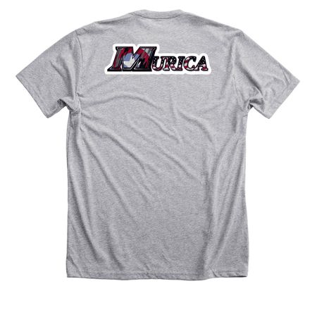 Murica Tee, a Athletic Heather Premium Unisex Tee (back-view)
