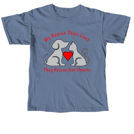 Rescue Our Hearts, a Blue Jean Comfort Colors Unisex Tee