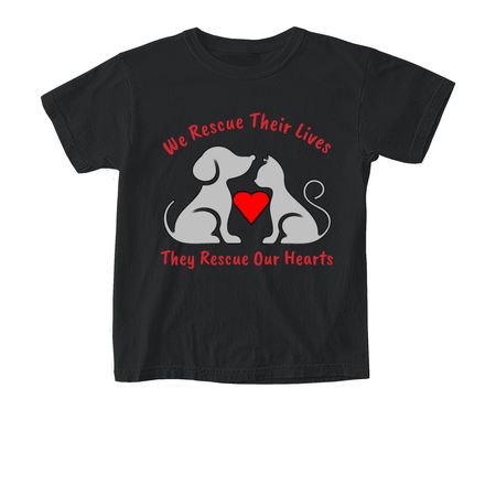 Rescue Our Hearts, a Black Comfort Colors Youth Tee