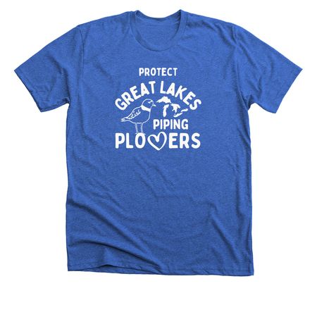 Piping Plover Project-Great Lakes, a Heather True Royal Premium Unisex Tee