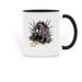 Judge and Recon cat mugs, a Black Two-Tone Ceramic Mug