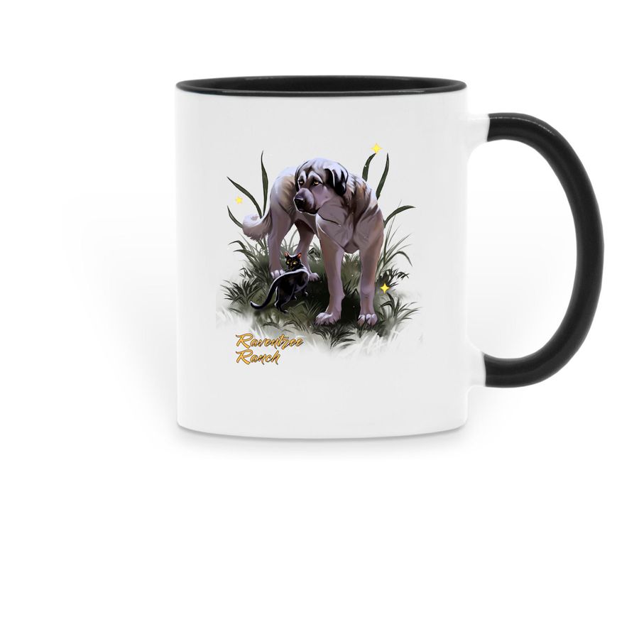 Judge and Recon cat mugs, a Black Two-Tone Ceramic Mug