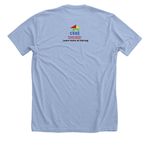 Storytime is My Cardio, a Heather Baby Blue Premium Unisex Tee (back-view)