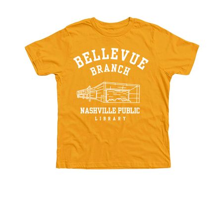 Bellevue Branch Library, a Heather Yellow Gold Premium Youth Tee