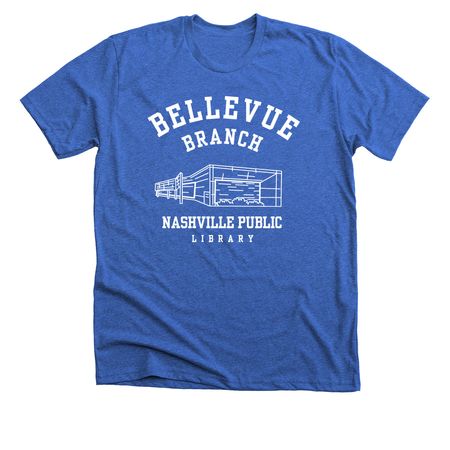 Bellevue Branch Library, a Heather True Royal Premium Unisex Tee