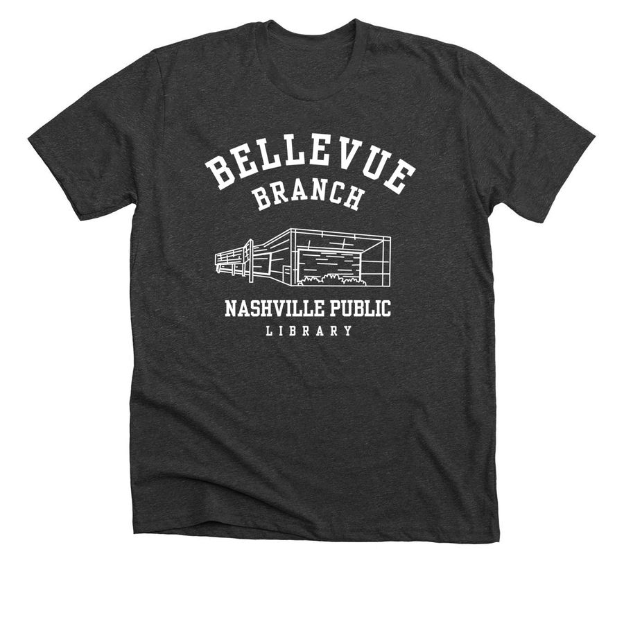 Bellevue Branch Library, a Dark Grey Heather Premium Unisex Tee