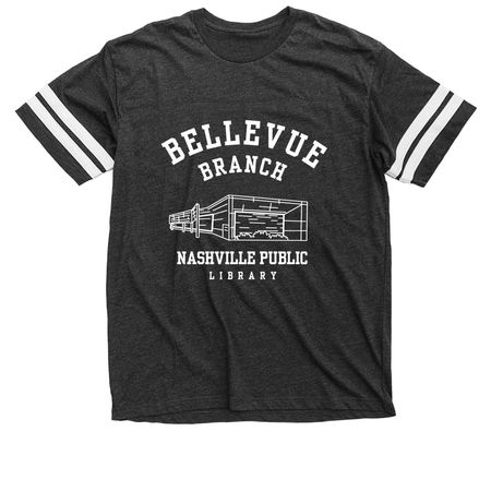 Bellevue Branch Library, a Vintage Smoke / White Football Jersey Tee