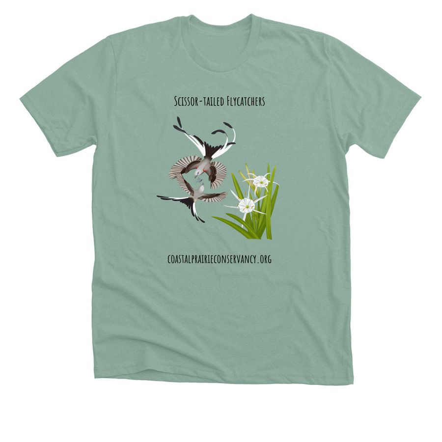 Limited Edition: Flycatcher Shirts, a Heather Dusty Blue Premium Unisex Tee