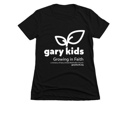 Gary Kids Church Merch, a Black Women's Slim Fit Tee